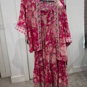 Aratta Fairy Rose Kimono and Pants, set